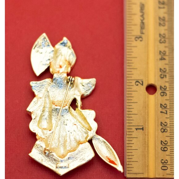 Vintage Gold Tone Royal Empress Elegant Brooch - F45 - Picture 3 of 3